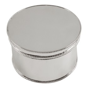 Biscuit Box Hinged Round Gadroon 6.25" x 4"