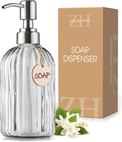 Zulay Home Glass Hand Soap Dispenser