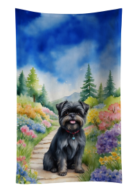 Affenpinscher Spring Garden Kitchen Towel