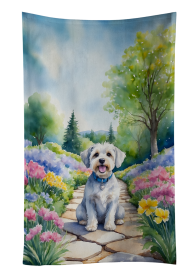 Dandie Dinmont Terrier Spring Path Kitchen Towel