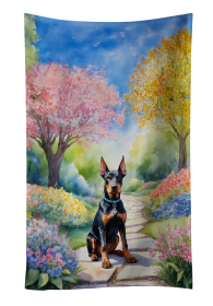 Doberman Pinscher Spring Path Kitchen Towel