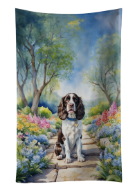 English Springer Spaniel Spring Path Kitchen Towel