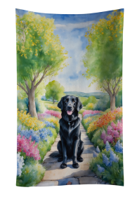 Flat-Coated Retriever Spring Path Kitchen Towel
