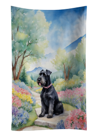 Giant Schnauzer Spring Path Kitchen Towel