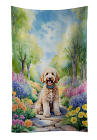Goldendoodle Spring Path Kitchen Towel