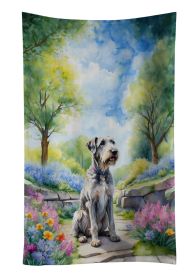 Irish Wolfhound Spring Path Kitchen Towel