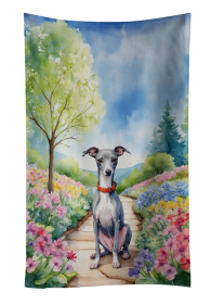 Italian Greyhound Spring Path Kitchen Towel