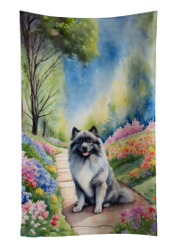 Keeshond Spring Path Kitchen Towel