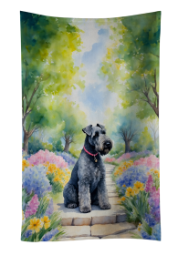 Kerry Blue Terrier Spring Path Kitchen Towel