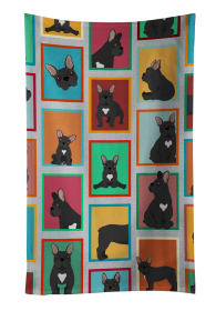 Lots of Black French Bulldog Kitchen Towel