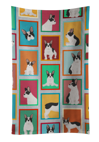 Lots of Black and White French Bulldog Kitchen Towel