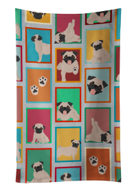 Lots of Fawn Pug Kitchen Towel