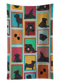 Lots of Black Pug Kitchen Towel