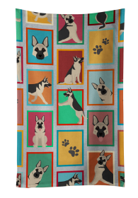 Lots of Black and Silver German Shepherd Kitchen Towel