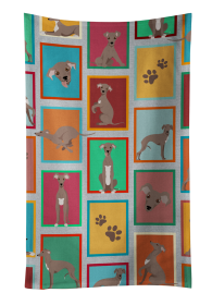 Lots of Fawn Italian Greyhound Kitchen Towel