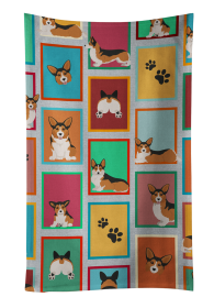 Lots of Sable Pembroke Corgi Kitchen Towel
