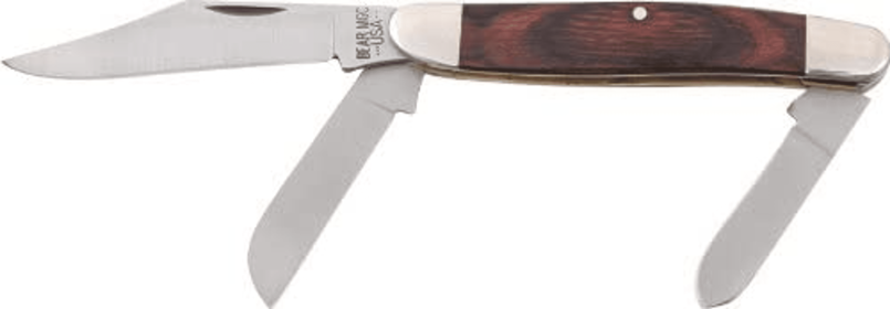 Bear & Son Rosewood Stockman Three-Blade Slip Joint Knife
