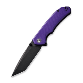 CIVIVI Brazen Knife Purple G10 Handle Black Stonewashed Tanto Blade
