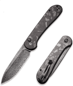 CIVIVI Elementum Knife Button Lock Damascus Blade