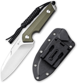 CIVIVI Kepler Knife OD Green Handle + Black Kydex Clip Sheath