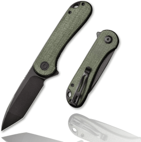 CIVIVI Elementum Knife Blade + Green Micarta Handle