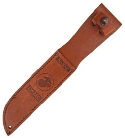KA-BAR USMC Brown Leather Knife Sheath for 7" Blades Marines