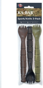 KA-BAR Tactical Spork Field Kit Spoon Fork Knife 3-Pack Made in USA