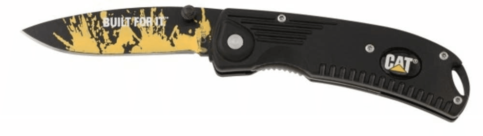 Caterpillar Cat Triple Action Open Assist Folding Knife Splash