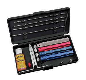 Lansky Universal Knife Sharpening Kit 4 Stones + Oil + Clamp + Rods