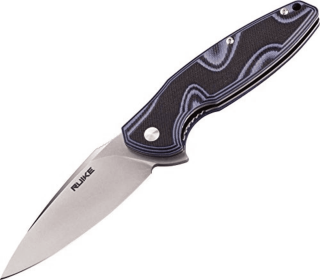 Ruike Folding Knife Pale Blue & Black 14C28N Steel