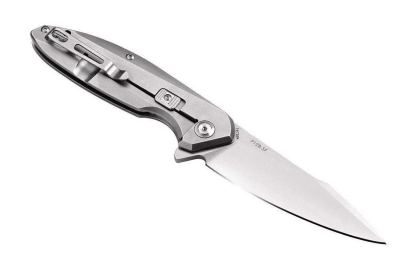 Ruike Folding Knife Stonewashed 14C28N Stainless Steel Frame Lock