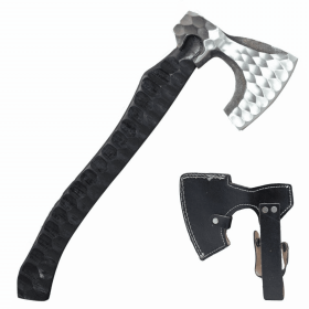 Scorpion Mart Handmade Carbon Steel Axe Ashwood Handle + Sheath