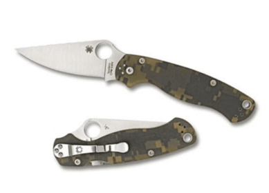 Spyderco Para-Military 2 Knife Plain Blade Digi Camo G-10 Handle