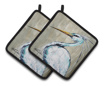 Heron Pair of Pot Holders