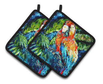 Parrot Pair of Pot Holders