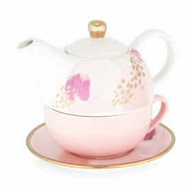 Addison Pink Abstract Tea For One Set