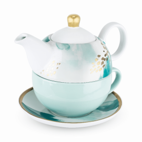 Addison Mint Abstract Tea For One Set