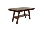 Dining Table 6x High Chairs 7pcs Counter Height Dining Set Walnut Finish Dining Room Furniture Transitional Style