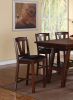 Dining Table 6x High Chairs 7pcs Counter Height Dining Set Walnut Finish Dining Room Furniture Transitional Style