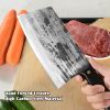 Meat Cleaver Knife Heavy Duty Bone Chopper, High Carbon Steel Hand Forged Meat Cutting Knife With Full Tang Handle For Cooking Chef's Gifts
