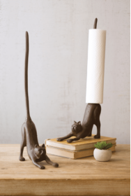 Cast Iron Paper Towel Holder (Color: Brown)