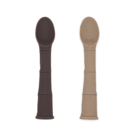 Silipop Spoons 2Pk (Color: Sparrow/Toasted Almond)