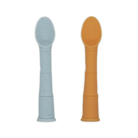 Silipop Spoons 2Pk (Color: Papaya/Seafoam)
