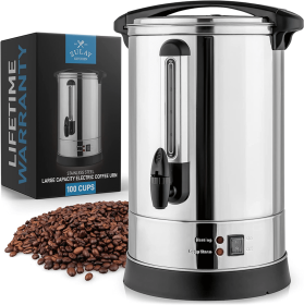 Premium Commercial Coffee Urn (Color: Silver)