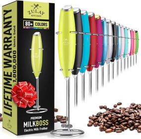 Milk Boss Milk Frother With Stand (Color: GRN)
