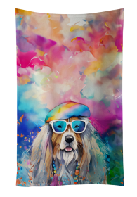 Bearded Collie Hippie Dawg Kitchen Towel (Color: 194030852743)