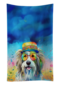 Bearded Collie Hippie Dawg Kitchen Towel (Color: 194030852750)