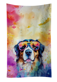 Bernese Mountain Dog Hippie Dawg Kitchen Towel (Color: 194030852781)