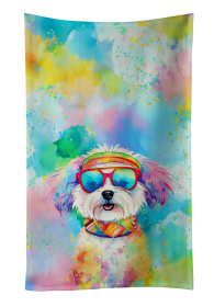Bichon Frise Hippie Dawg Kitchen Towel (Color: 194030852811)