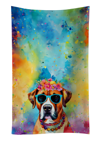 Boxer Hippie Dawg Kitchen Towel (Color: 194030852903)